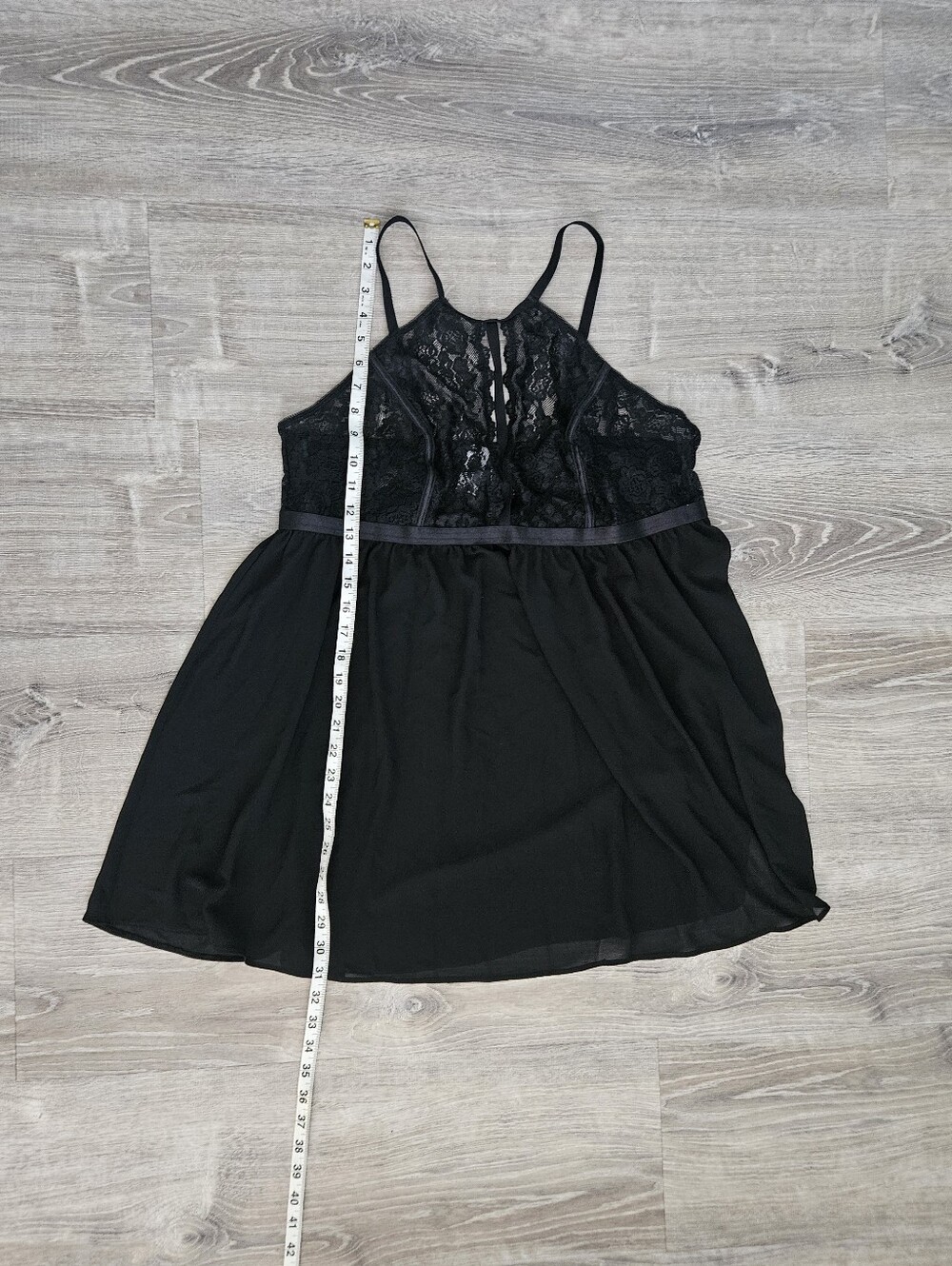 Torrid Curve Black Floral Lace Babydoll Halter Flowy Mesh Top Whimsigoth 2X Plus - Picture 5 of 14